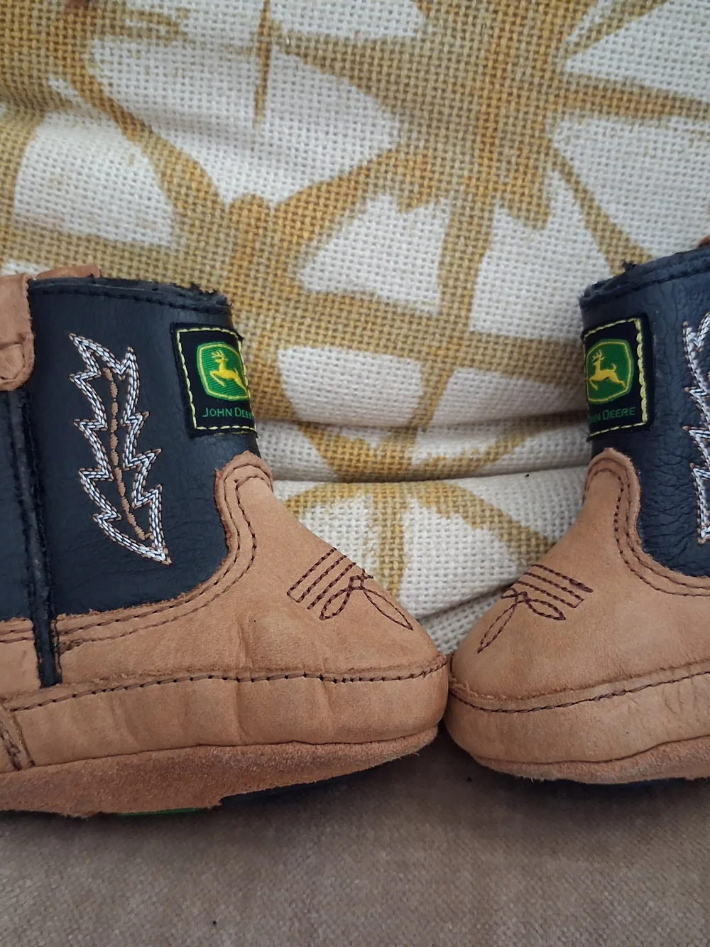 John Deere tractor outdoor baby crib boots newborn 0-3 months country western